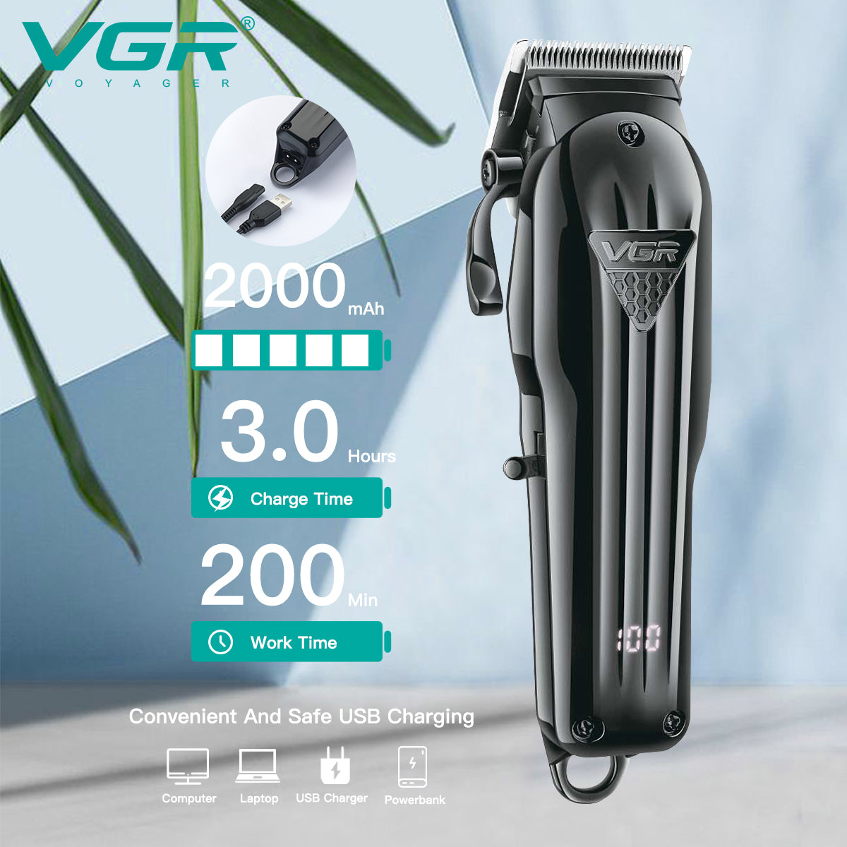VGR V-282 Professional Hair Clipper