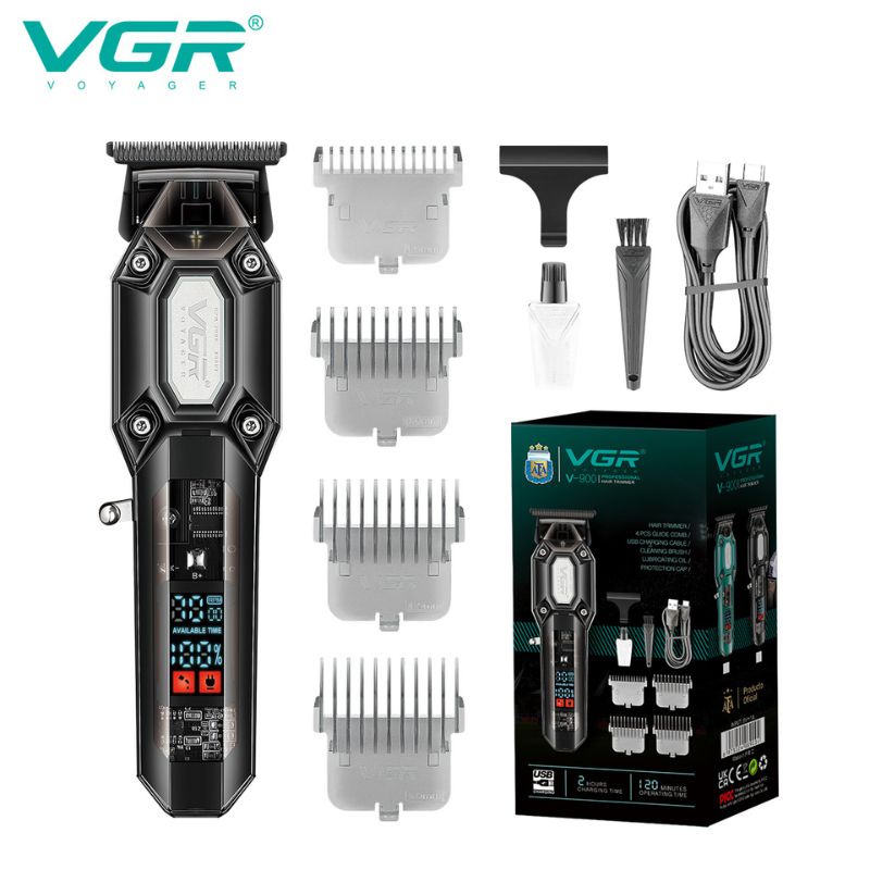 ماكينة حلاقة شعر احترافية سلكية/لاسلكية للاستخدام في الصالونات والمنازل VGR V-900
