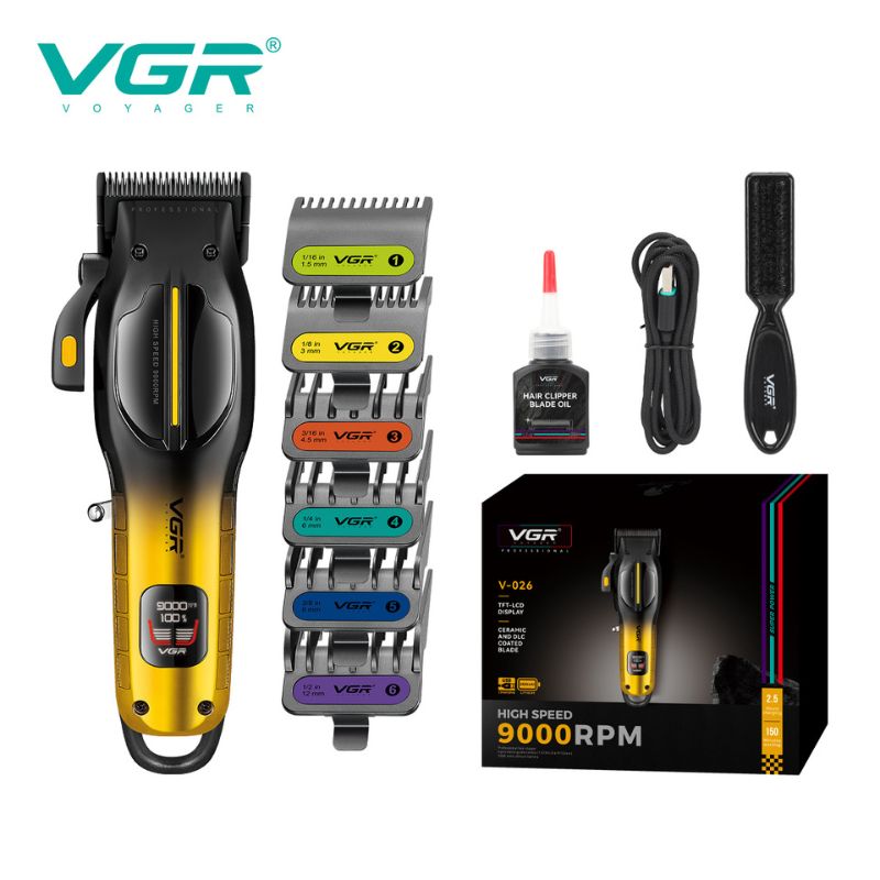VGR V-026 Professional Hair Clipper for Men 9000 RBM