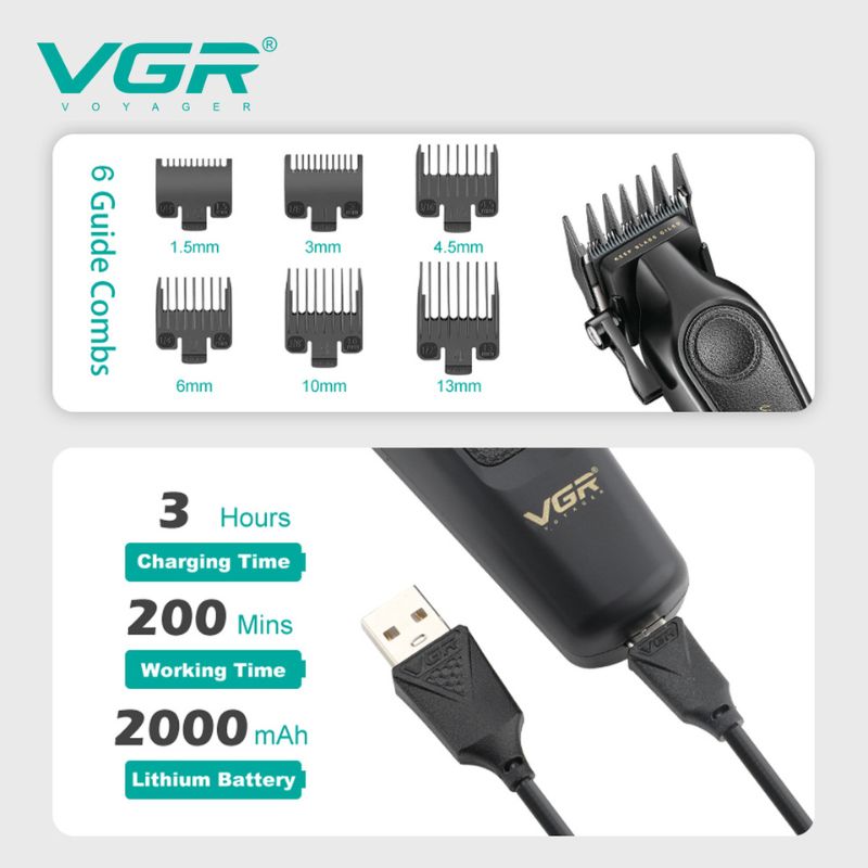 VGR V-197 Professional Hair Clipper for Men