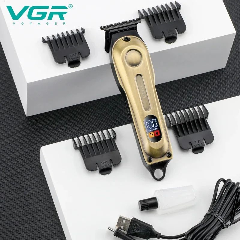 ماكينة حلاقة وتشذيب شعر إحترافية فاخرة بهيكل معدني VGR V-294