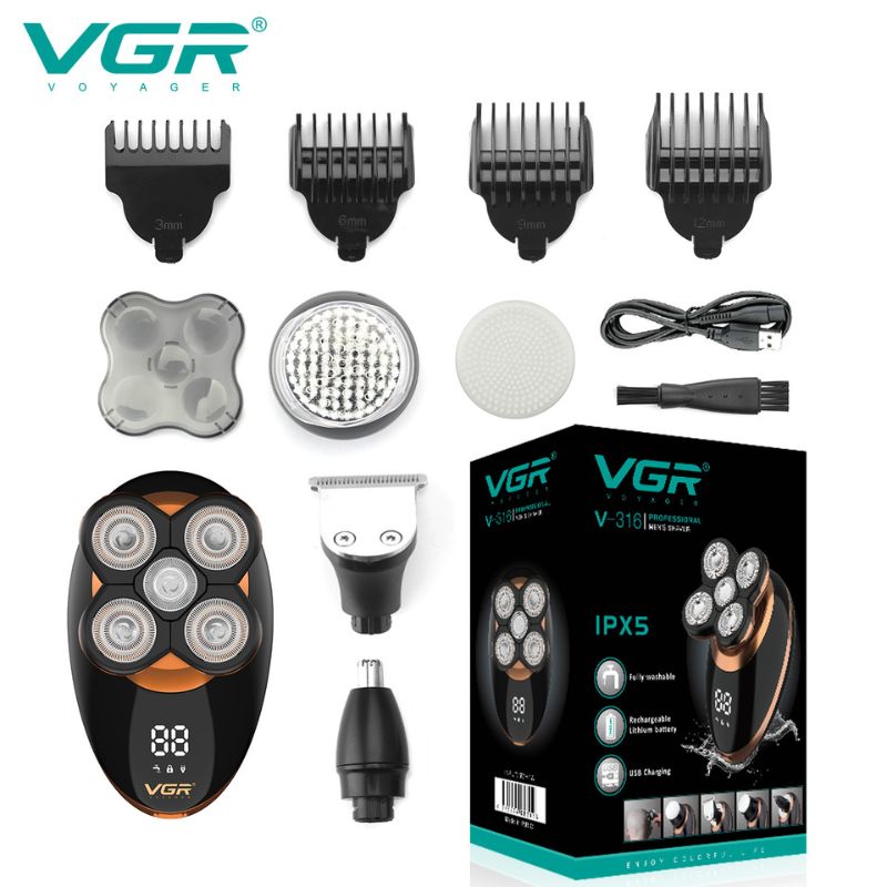 VGR V-316 5-in-1 Shaver For Men