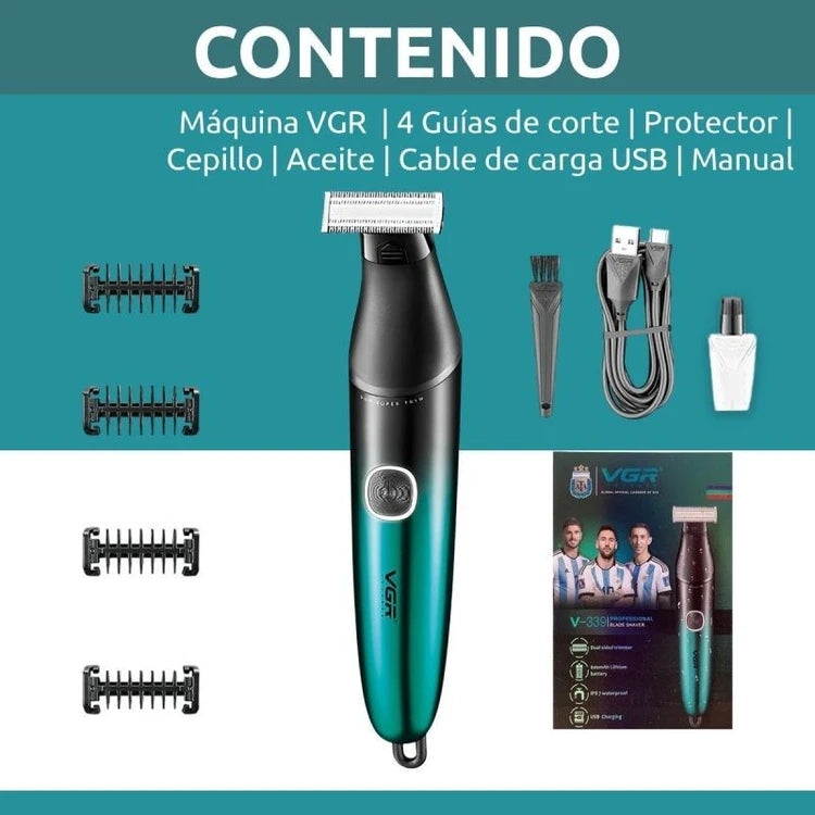 ماكينة حلاقة جسم ولحية سلسة مقاومة للماء للرجال VGR V-339