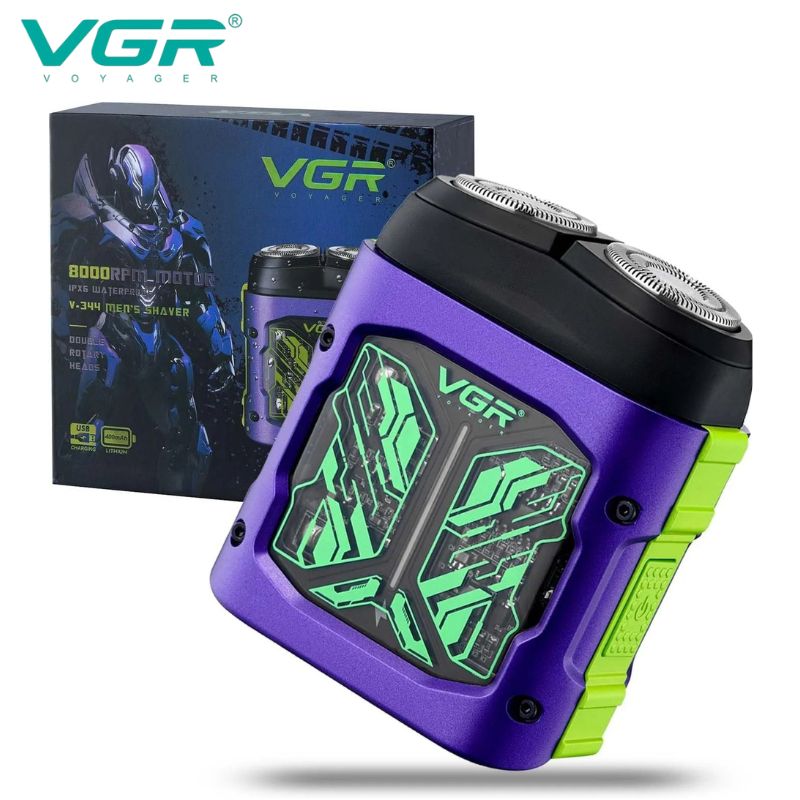 IPX6 ماكينة حلاقة دوارة مزدوجة الشفرة احترافية للرجال VGR V-344