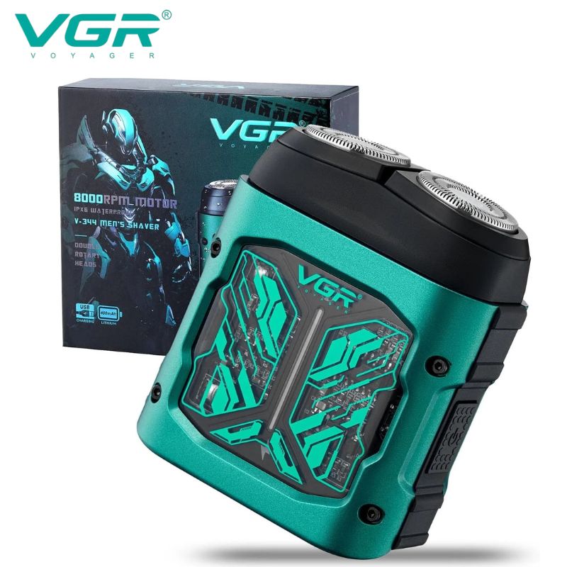 IPX6 ماكينة حلاقة دوارة مزدوجة الشفرة احترافية للرجال VGR V-344