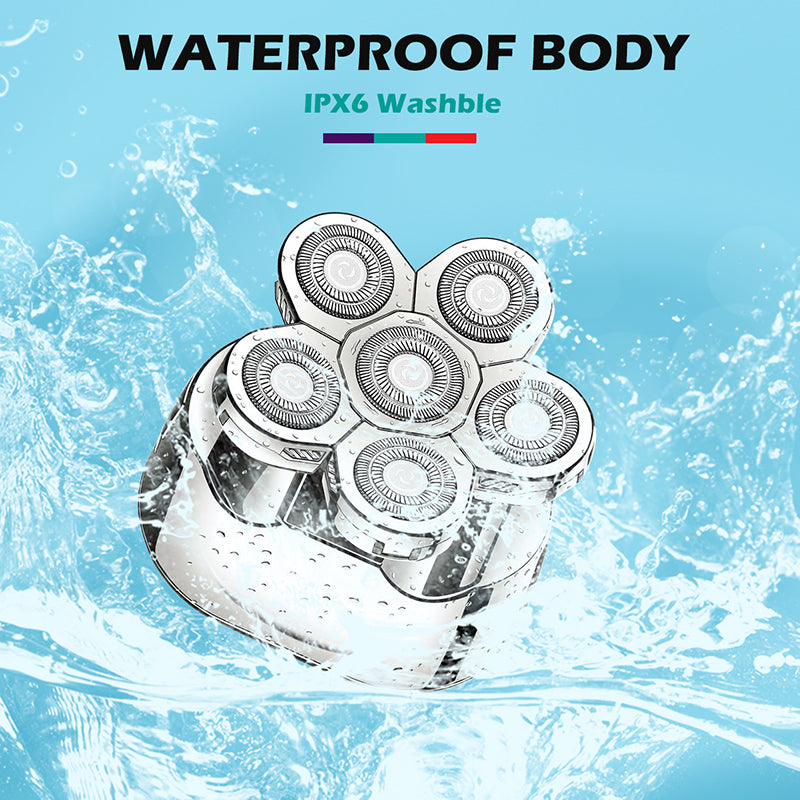 IPX6 ماكينة حلاقة وتنعيم دوارة احترافية قابلة للغسل VGR V-395