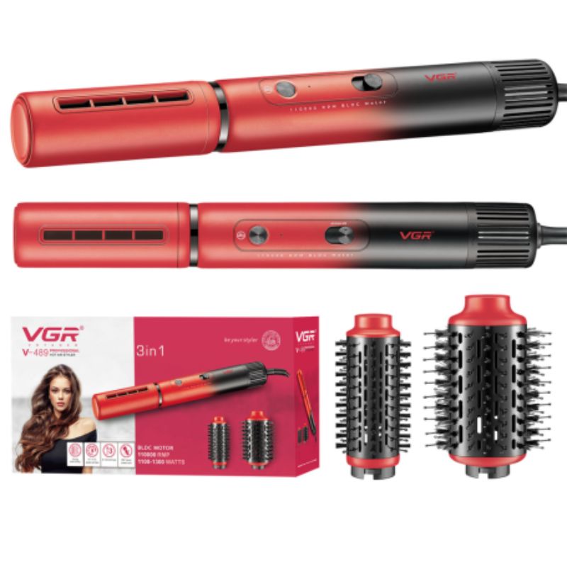 VGR V-489 Professional 3 in 1 Hot Air Styler 110000 RMP