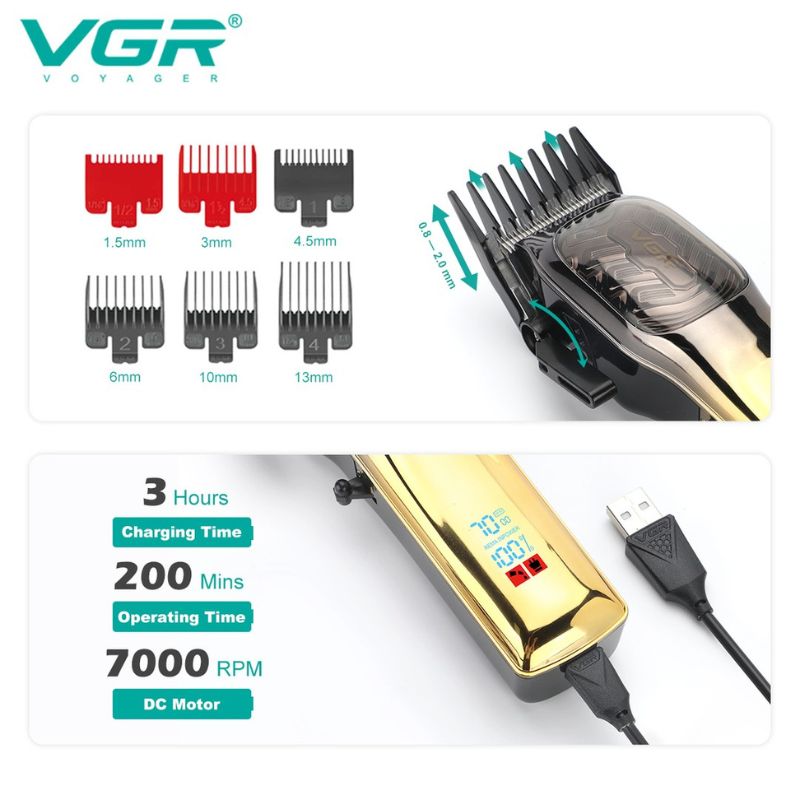 VGR V-654 Professional Hair Clipper For Men