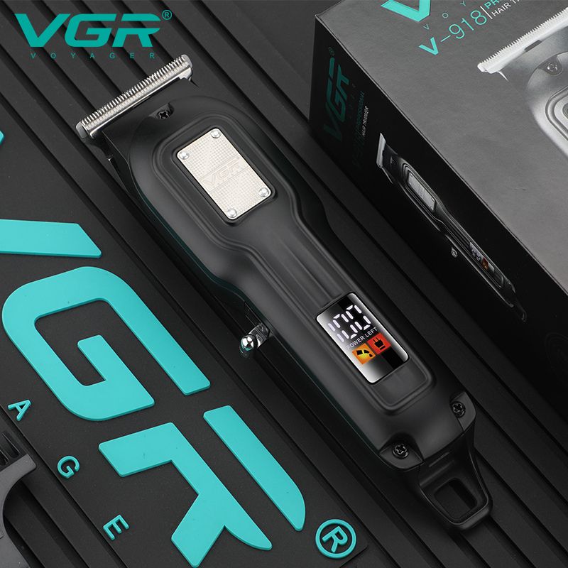 VGR V-918 Professional Hair Trimmer With Precision TBlade Led Display