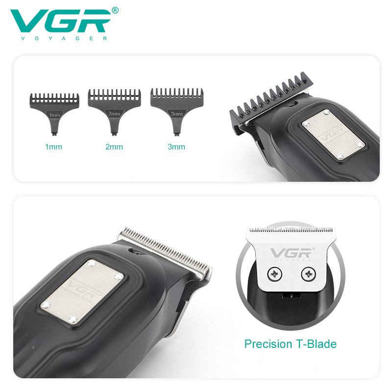 VGR V-918 Professional Hair Trimmer With Precision TBlade Led Display