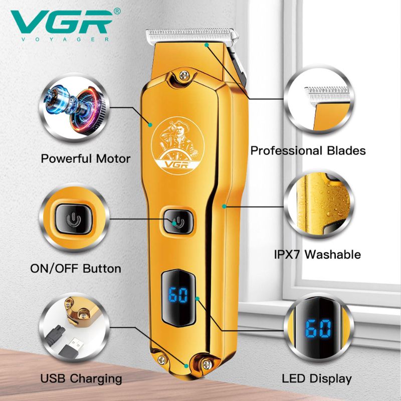 ماكينة حلاقة وتشذيب شعر ولحية للرجال VGR V-927