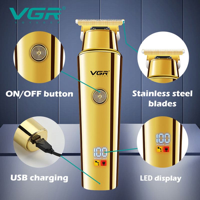 ماكينة حلاقة وتشذيب شعر إحترافية للرجال VGR V-947