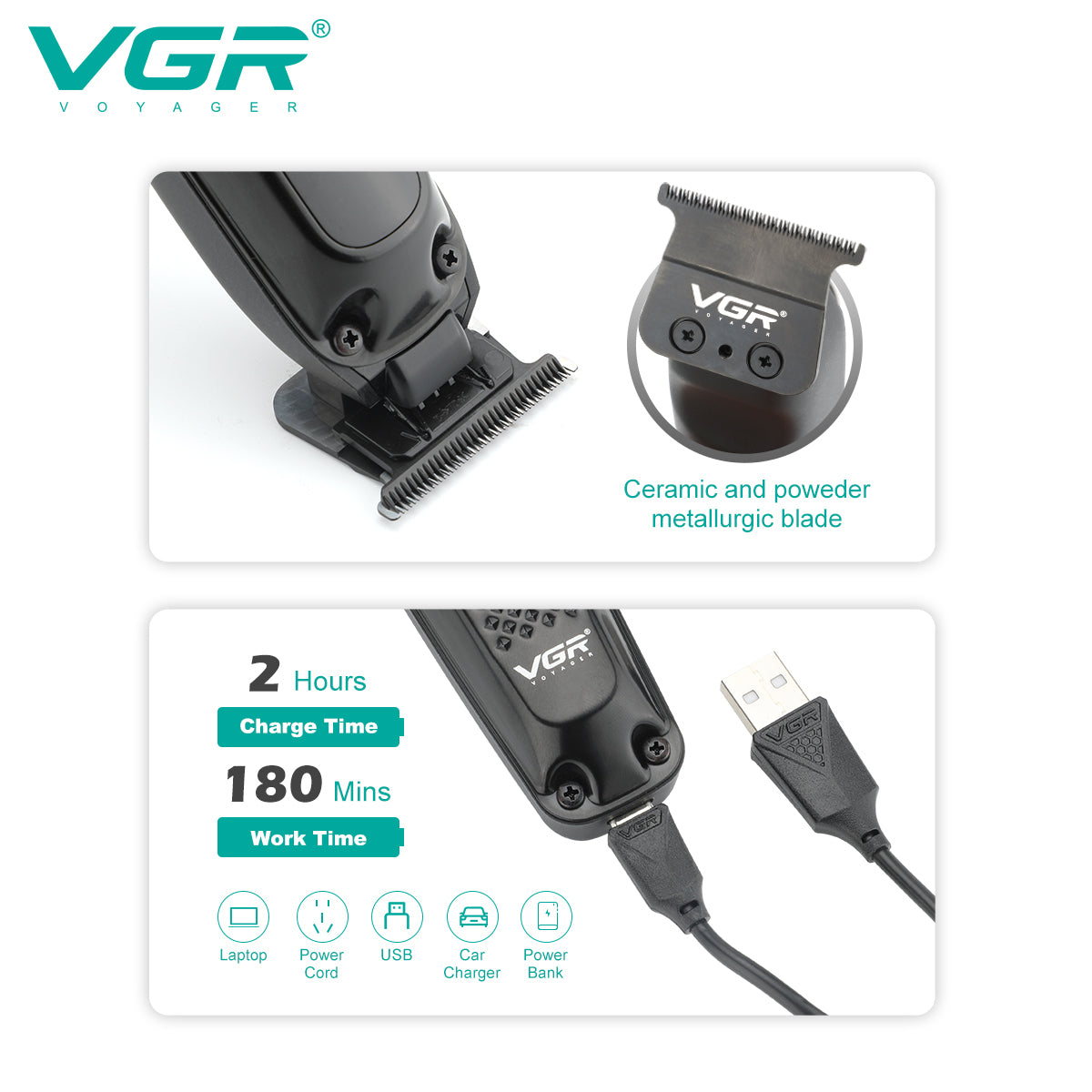 VGR V-972 Professional Hair Trimmer – VGR Official Egypt