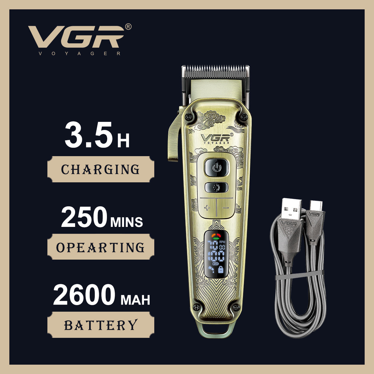 VGR V-005 Professional Hair Clipper