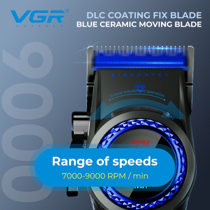 ماكينة قص شعر احترافية باصدار محدود للرجال VGR V-001blue