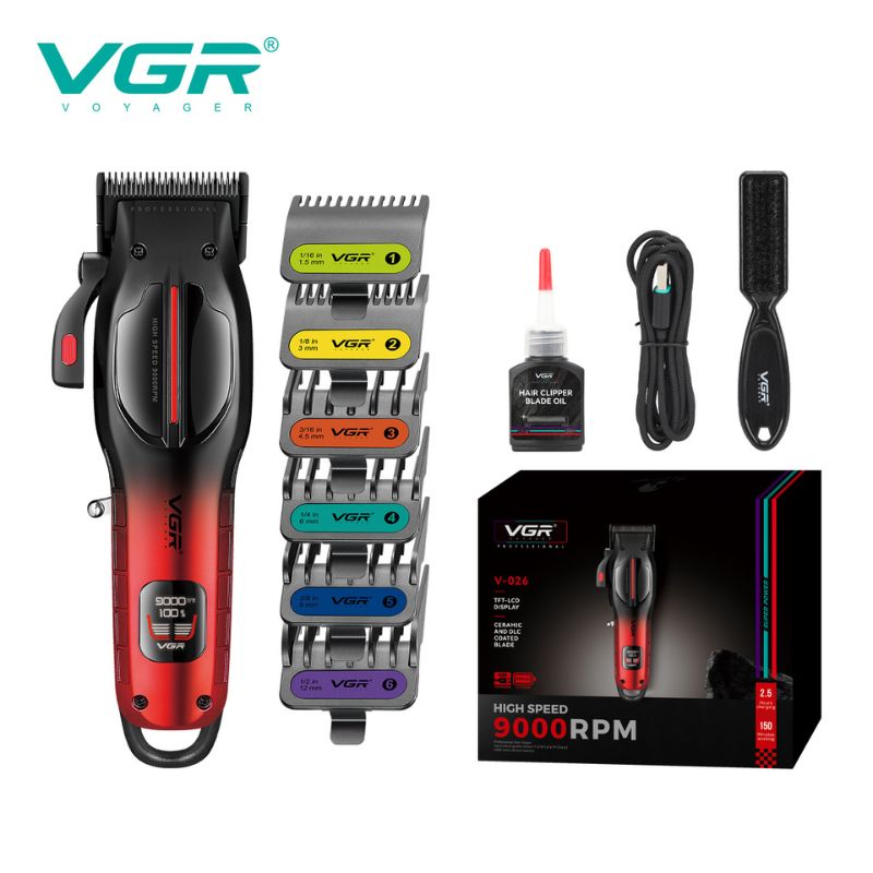 VGR V-026 Professional Hair Clipper for Men 9000 RBM