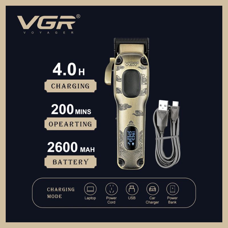 VGR V-027 Professional Hair Clipper for Men