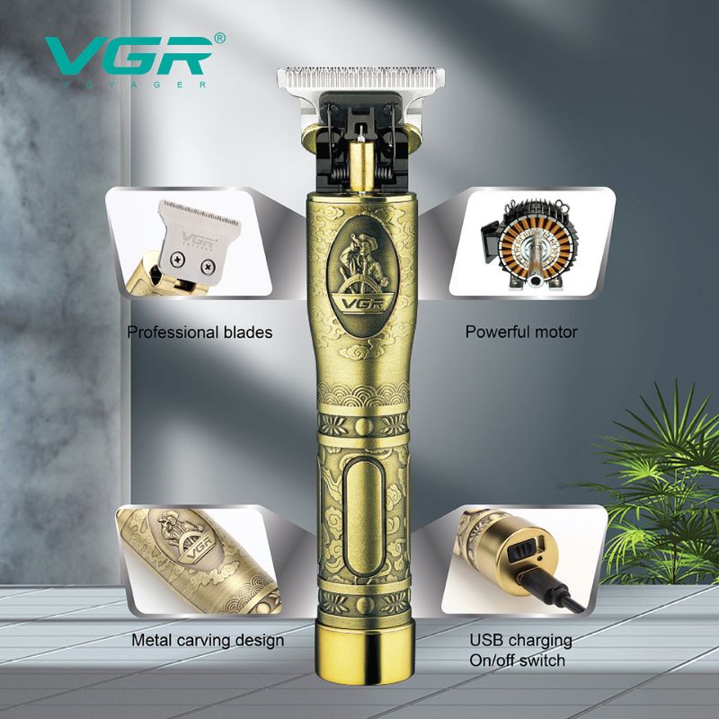 ماكينة تشذيب شعر ولحية للرجال بجودة صالونات الحلاقة VGR V-081