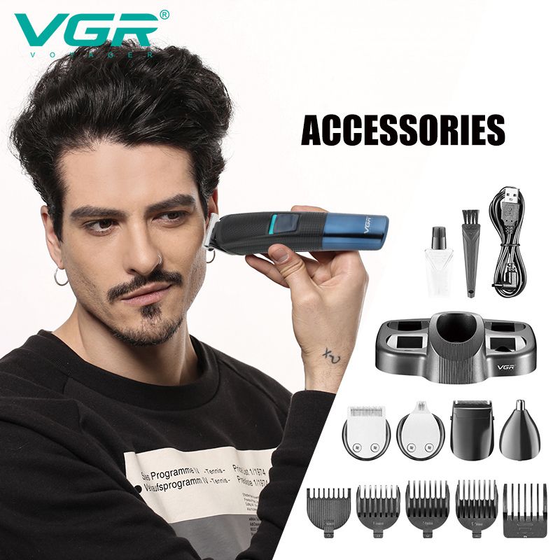 طقم حلاقة رجالي احترافي 10 في 1  VGR V-108