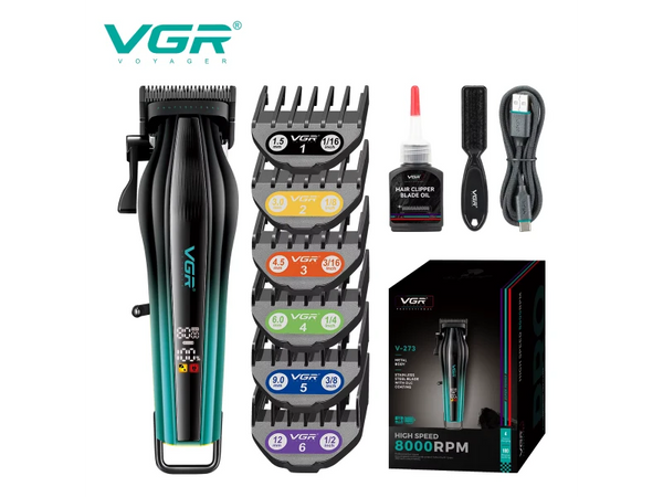 VGR V-273 Professional Metal Housing Hair Clipper For Men's