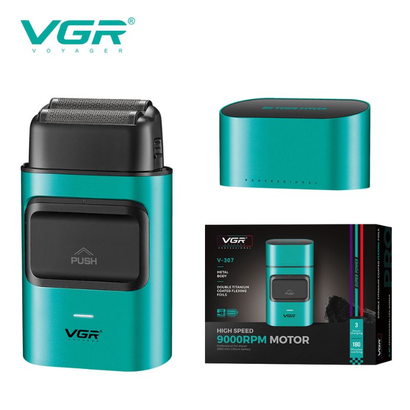 ماكينة حلاقة وتنعيم احترافية للرجال مع وقت تشغيل يصل إلى 180 دقيقة VGR V-307