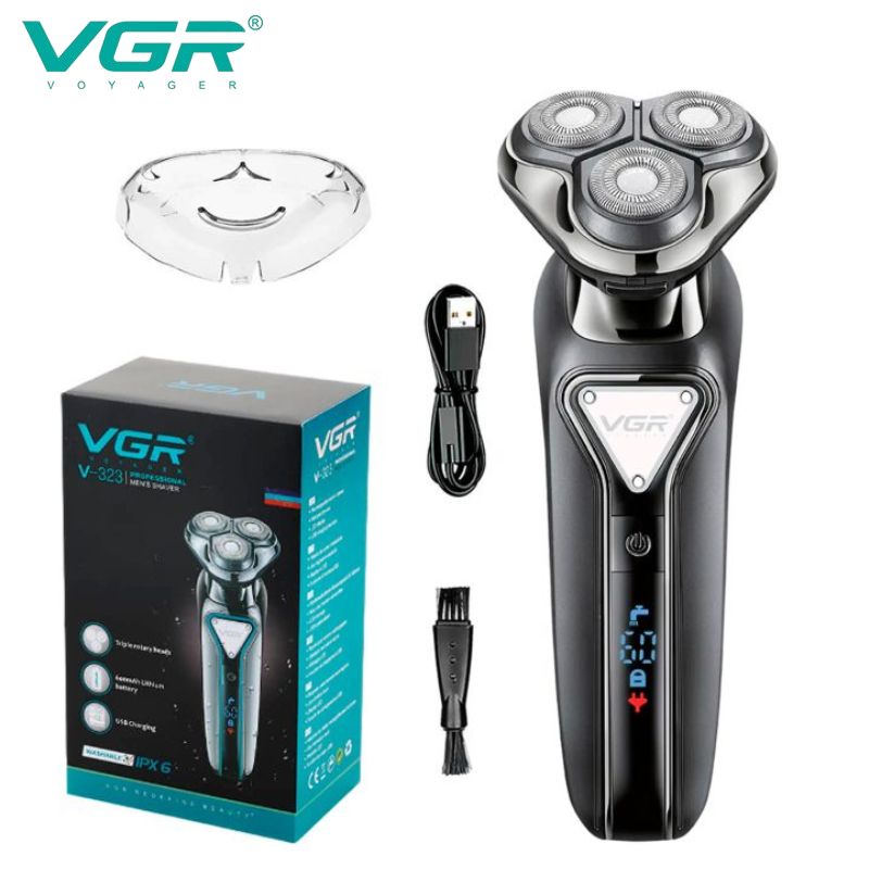 VGR V-323 Rotary Shaver for Men Precision Shaving with Smart LED Display