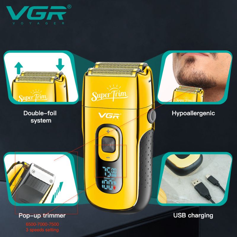 VGR V-332 Professional Foil Shaver for Men