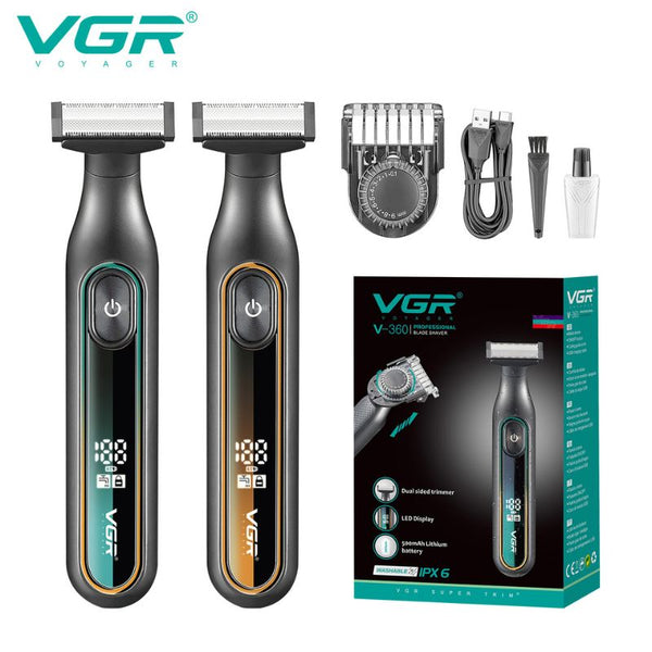 ماكينة حلاقة شعر الجسم للرجال مقاومة للماء VGR V-360