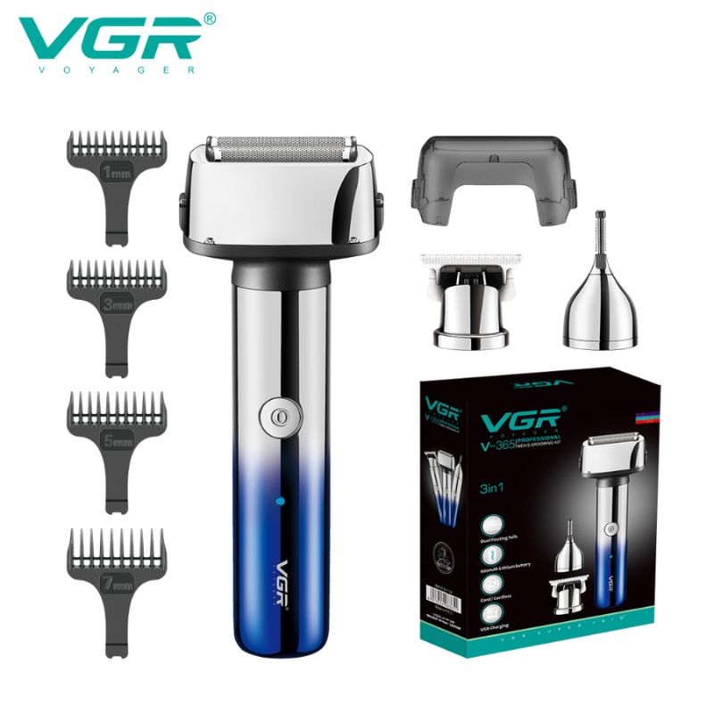 ماكينة حلاقة وتنعيم 3 في 1 للرجالVGR V-365