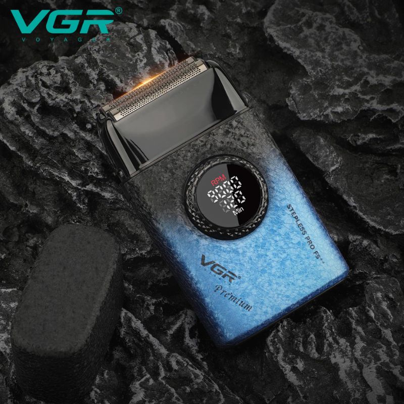 VGR V-377 Blue Edition Professional Shaver For Men 9000 RBM – VGR