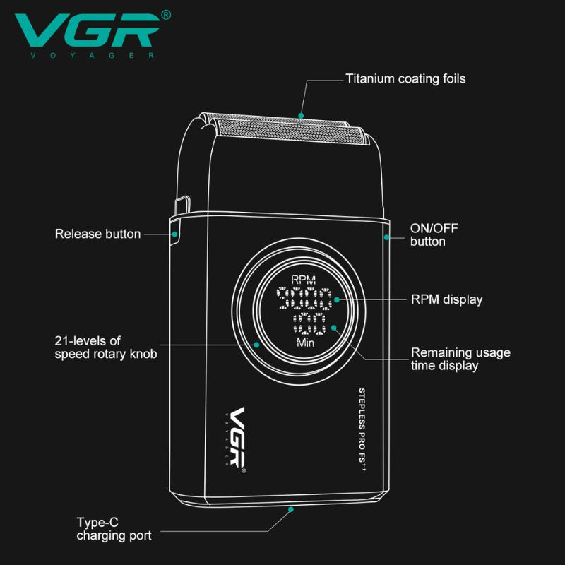 VGR V-377 Professional Shaver For Men – VGR Official Egypt