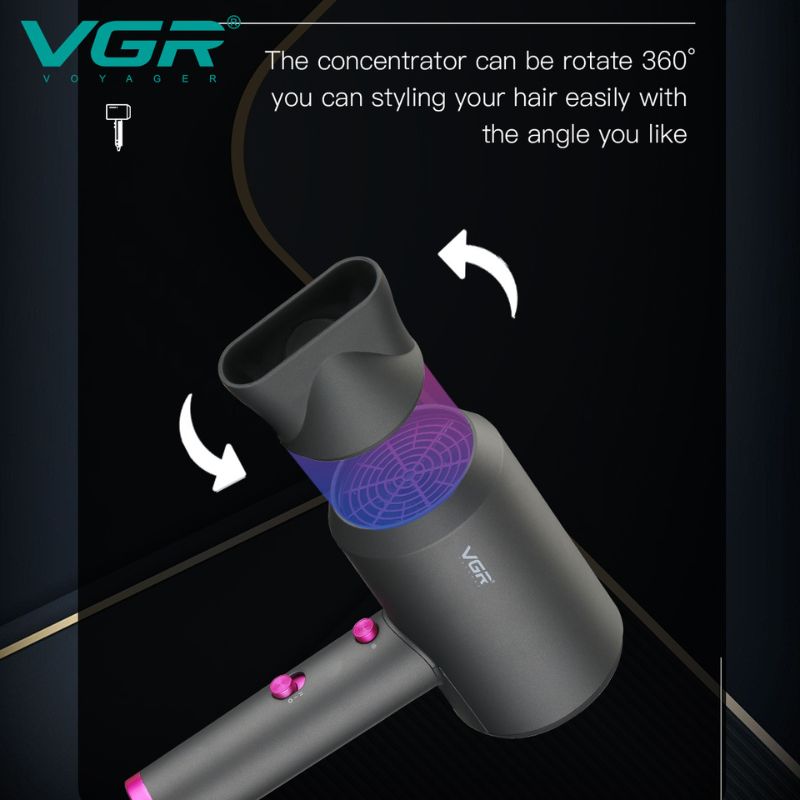 مجفف شعر إحترافي للنساء والرجالVGR V-400