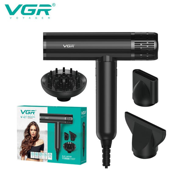 مجفف شعر احترافي للنساء لون اسودVGR V-427
