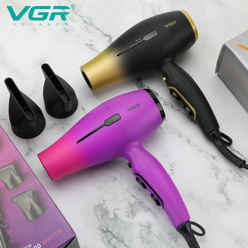 مجفف شعر احترافي للنساء والرجال 2400 وات VGR V-461