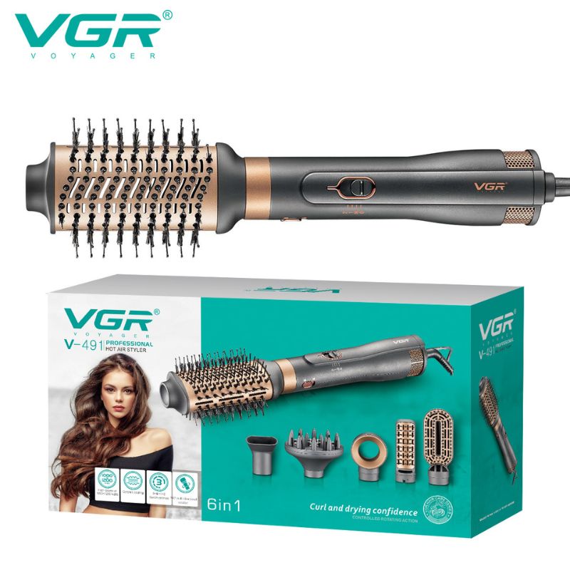 VGR V-491 (6 In 1 ) Hot Air Styler For Women 360 Swivel Power Cord