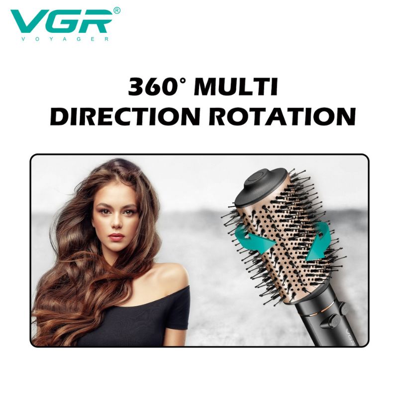 فرشاة ومصفف شعر احترافي يعمل بالهواء الساخن الدوار VGR V-494