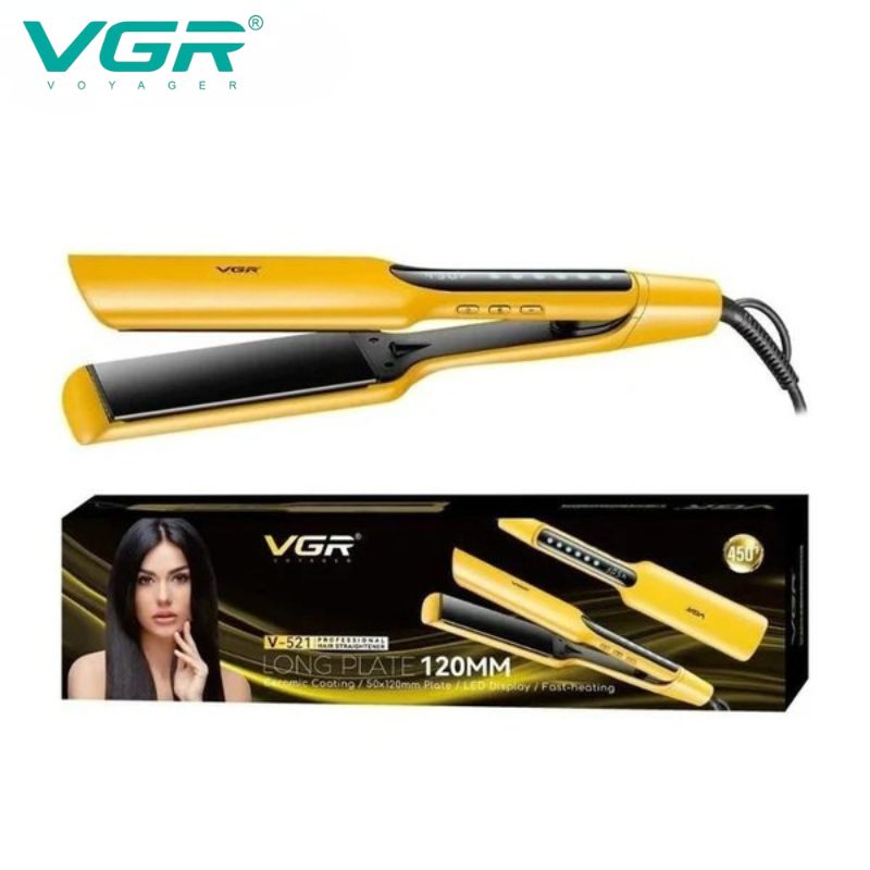 VGR V-521 Professional Hair Straightener Long Plate 120MM