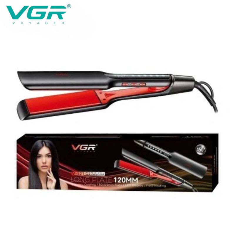 VGR V-521 Professional Hair Straightener Long Plate 120MM