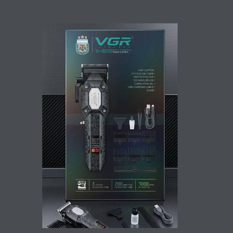 VGR V-600B Professional Hair Clipper Ceramic & Stainless Steel Blades