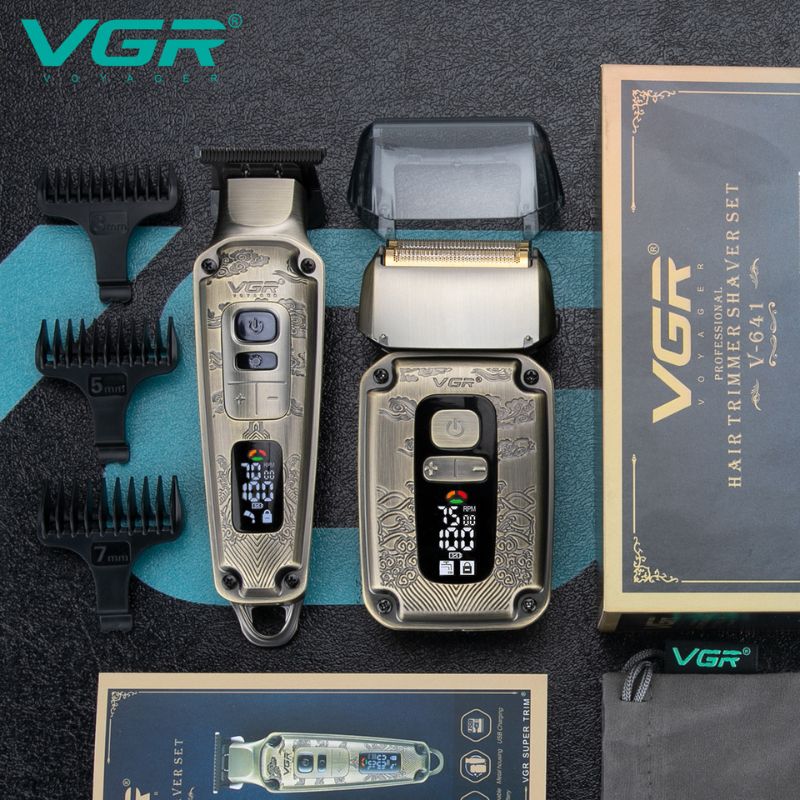 VGR V-641 Professional Grooming Kit 2in1 for Men