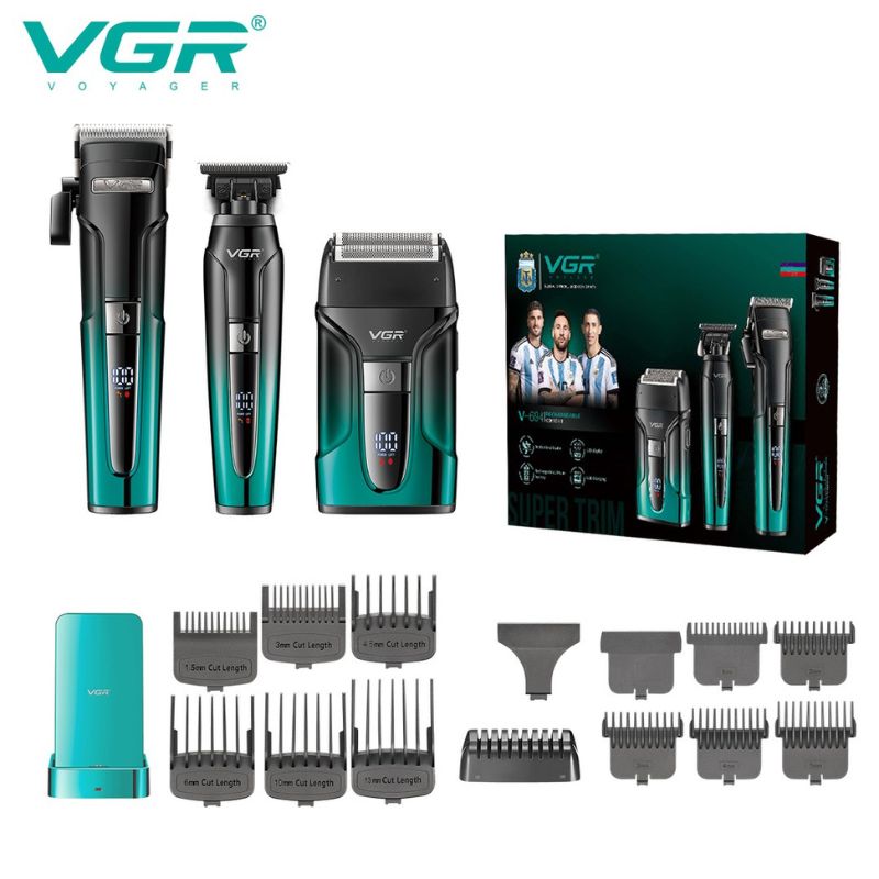 VGR V-694 Professional Salon-Quality Rechargeable Combo Kit