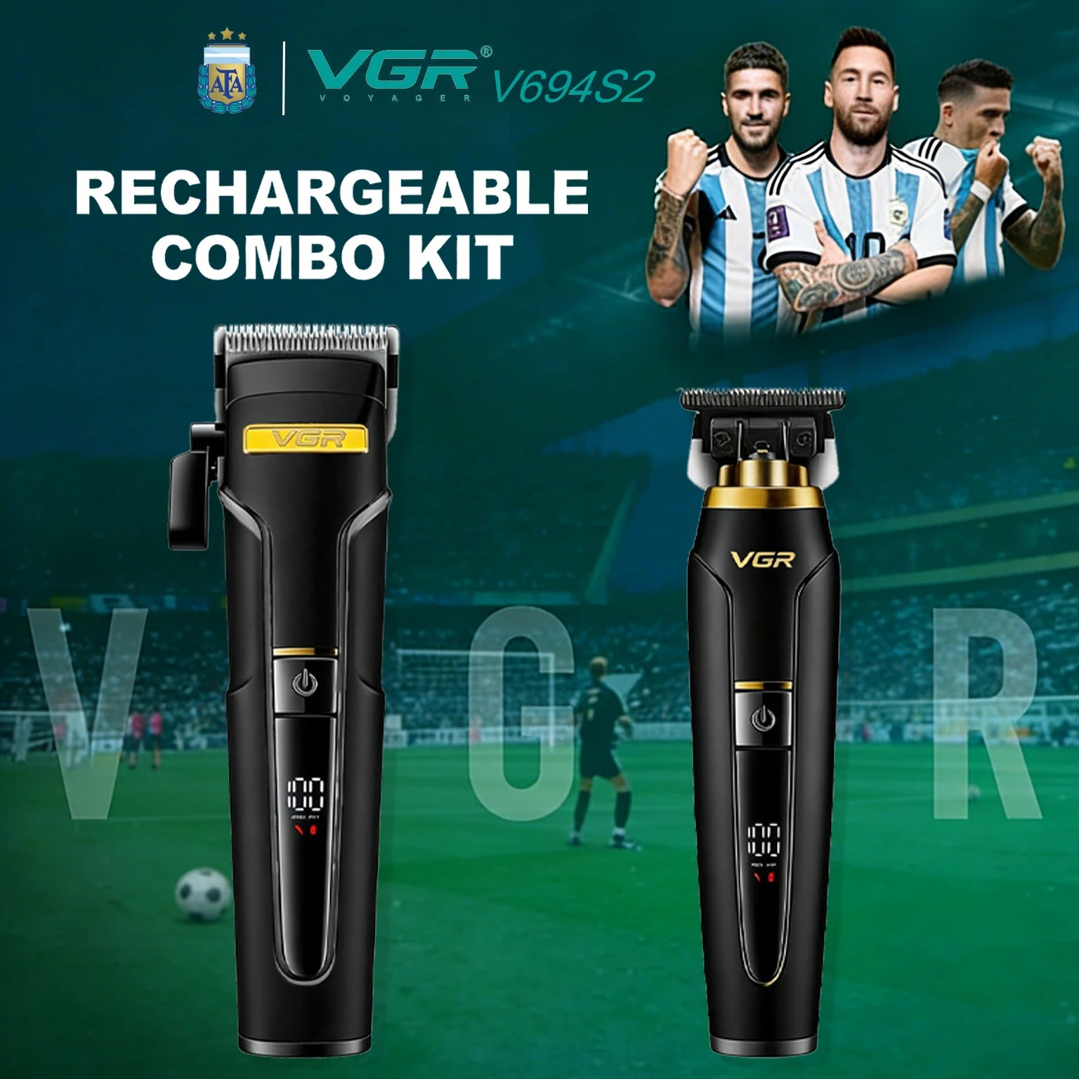 VGR V-694S2 Professional Hair Clipper Trimmer Set