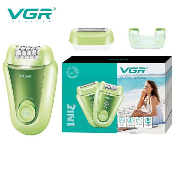 ماكينة إزالة شعر نسائية 2 في 1 VGR V-758