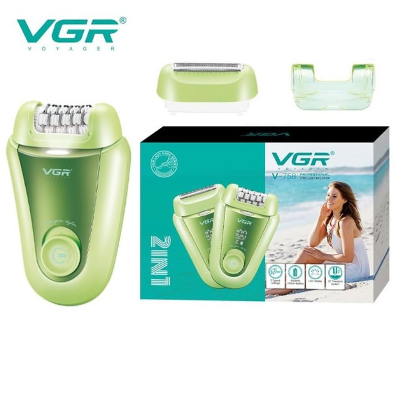 ماكينة إزالة شعر نسائية 2 في 1 VGR V-758