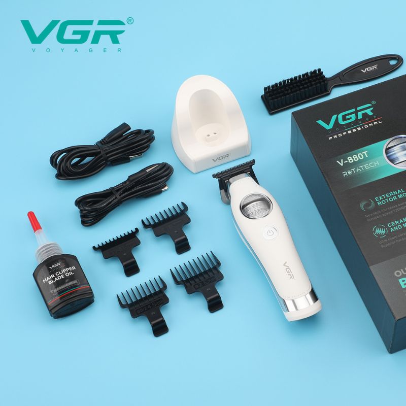 Rotatech ماكينة حلاقة وتشذيب شعر الذقن والرأس احترافية VGR V-880T