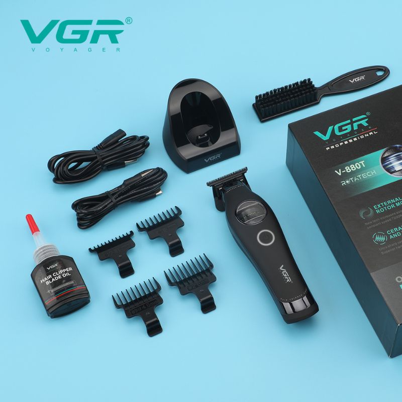 Rotatech ماكينة حلاقة وتشذيب شعر الذقن والرأس احترافية VGR V-880T