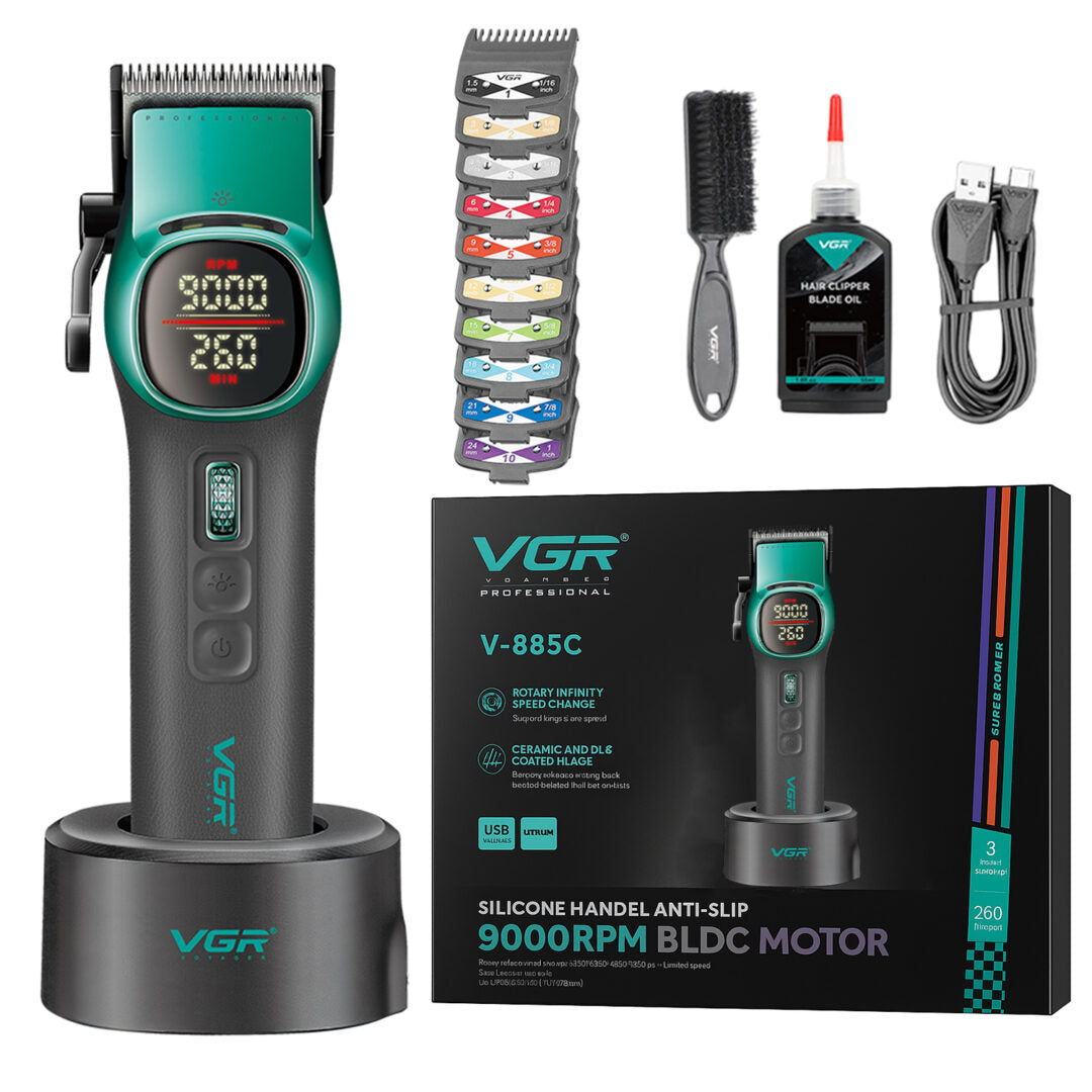 ماكينة حلاقة شعر احترافية 9000 دورة في الدقيقة VGR V-885C