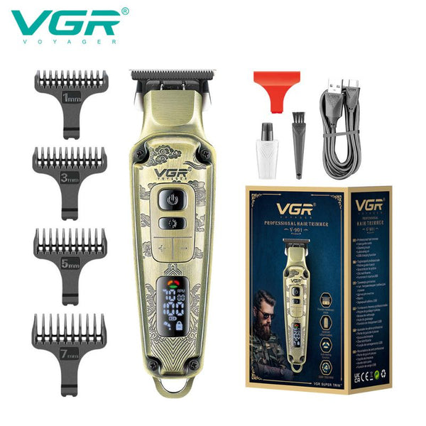 ماكينة تشذيب شعر ولحية للرجال بهيكل معدني فاخر VGR V-901