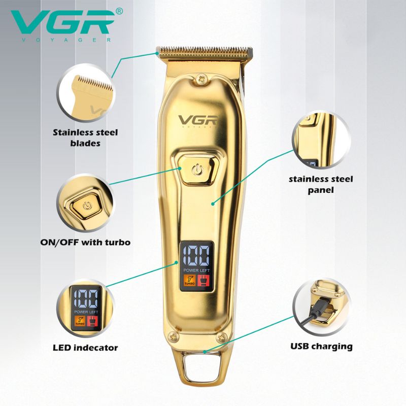 ماكينة تشذيب الشعر واللحية الاحترافية للرجال VGR V-965