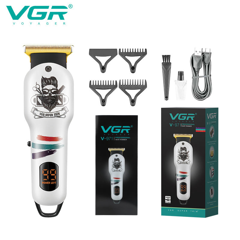 VGR HAIR TRIMMER V-971 WHITE COLOR